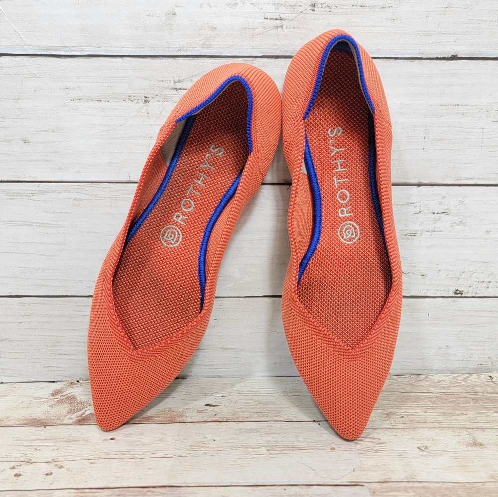 Rothy's The Point Flats Persimmon size 8.5